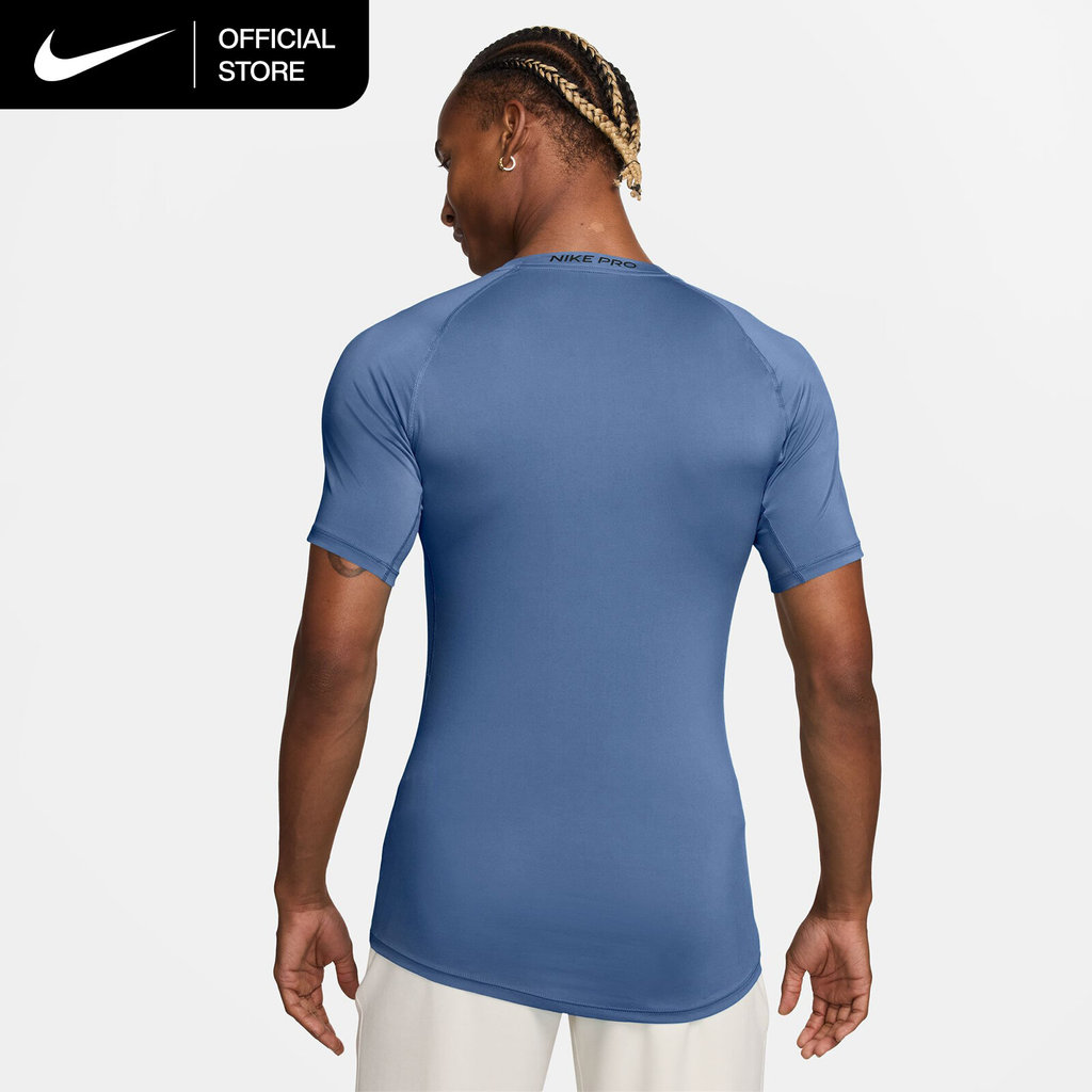NIKE تيشيرت Pro Dri-FIT ضيق رجالي — نيلي