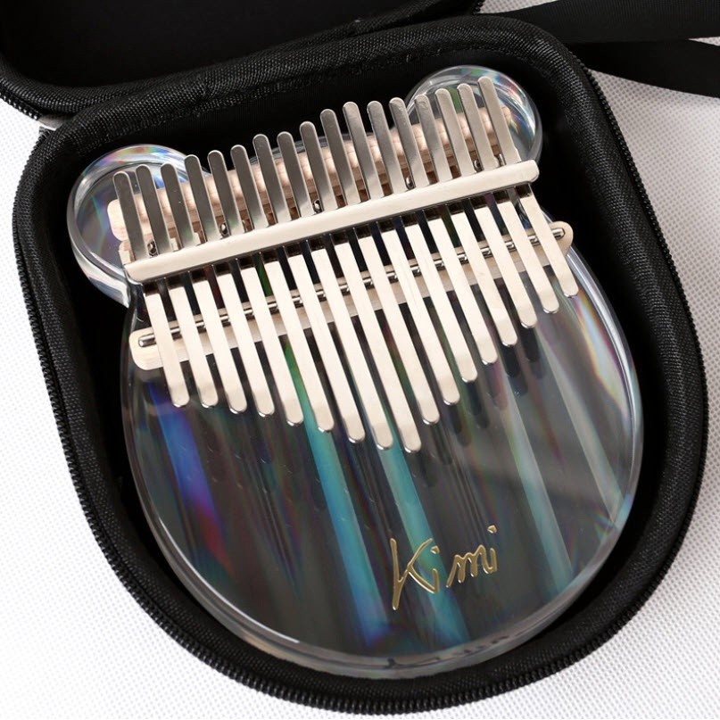 kimi คาลิมบา แท้100% kalimba อะคริลิกใส เสียงใส น้องหมี คาลิมบ้า 17คีย์ พร้อมกล่องเก็บ  มุ้งมิ้งน่าร