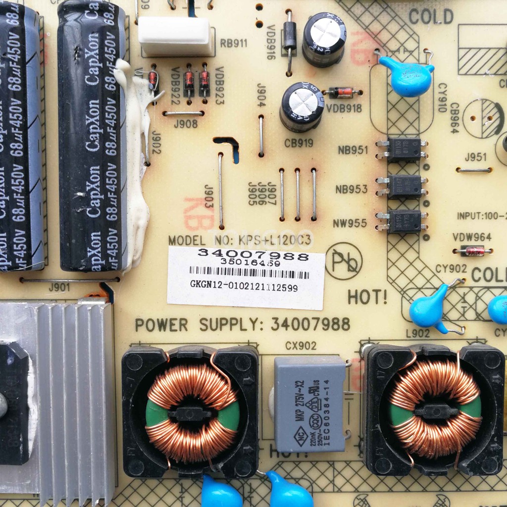 บอร์ดจ่ายไฟ Colgate LCD LED42IS988PDE/42R7000PDE35016854 34007988