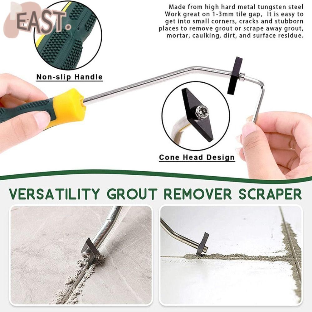 EASTS Tiles Gap Cleaner, เครื่องมือก่อสร้างเพชร Tile Grout Remover, ทนทานทังสเตนเหล็กผนังชั้นตะเข็บท