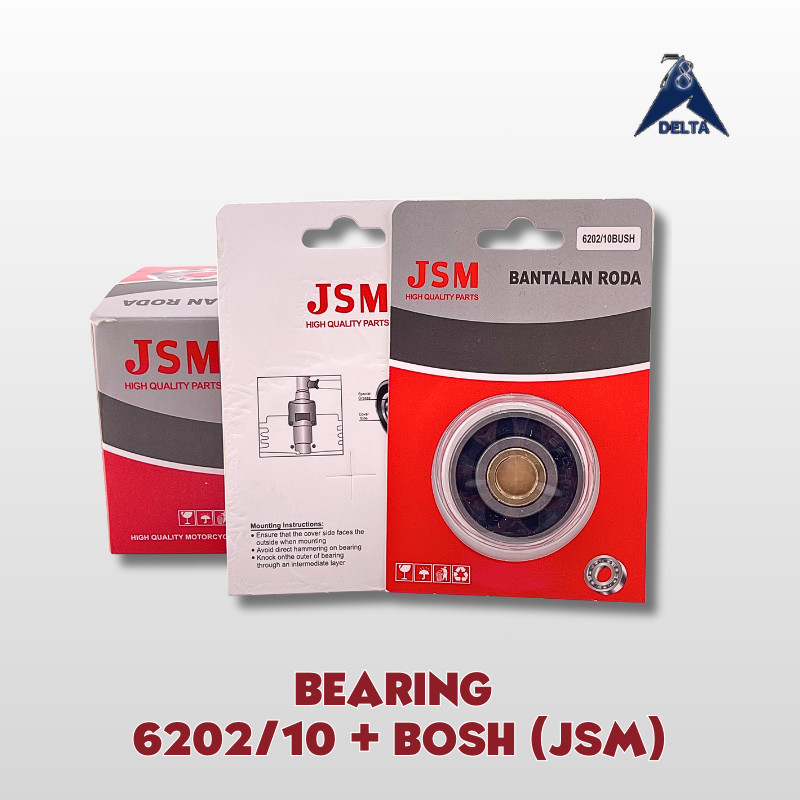 BEARING 6202/10 + BOSH JSM - BALL 6202 6202 แบริ่ง NMAX AEROX 6202-10 MM