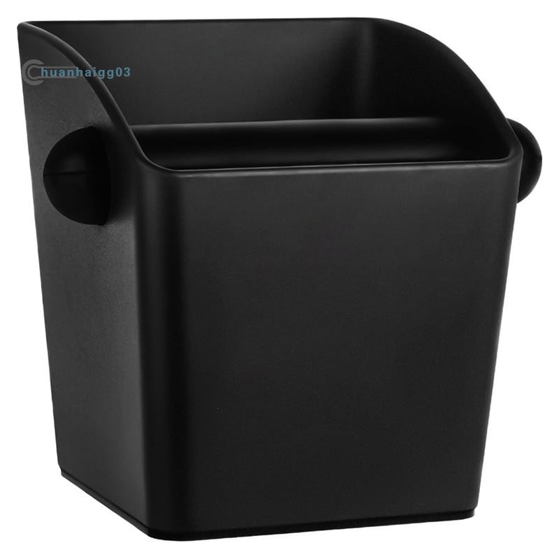 (chuanhaigg03)Espresso Knock Box Square High Side Wall Splash Protection Design Knock Box Shock Abso