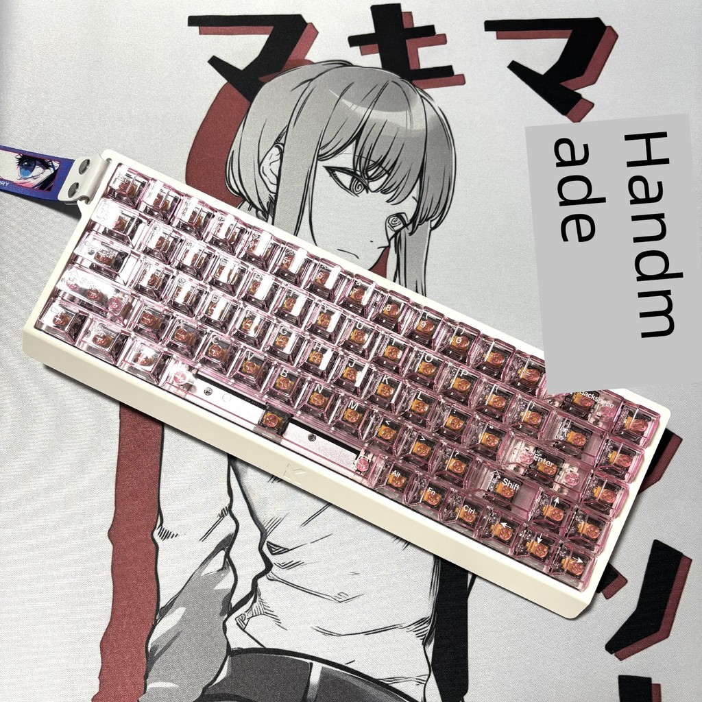 [คริสตัลน้ําแข็งพิเศษโปร่งใส] Peach Blossom PC ปุ่มกดต้นฉบับจาก ace68ace68wooting Little Bee