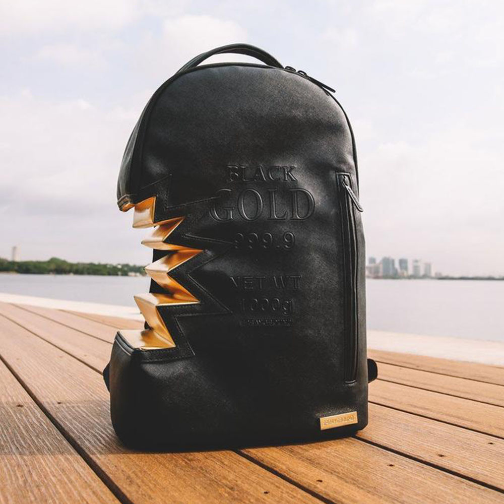 Sprayground Backpack School Bag Brown Paris Check Shark Mouth Street Wear 3D Bite Mark Bag W0735746