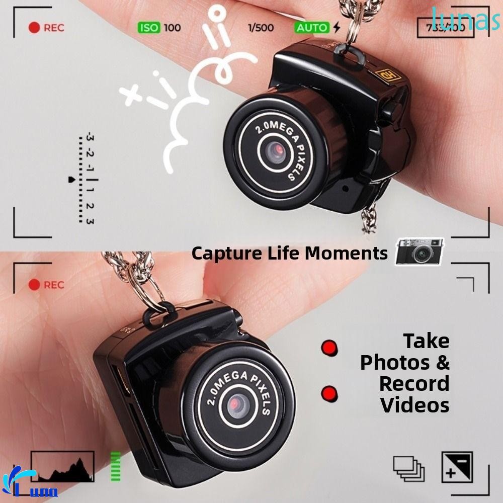 LUNASOL Tiny Mini Camera, Audio Recorder Video Mini Camera สําหรับเด็ก, Security Secret Camera HD Po