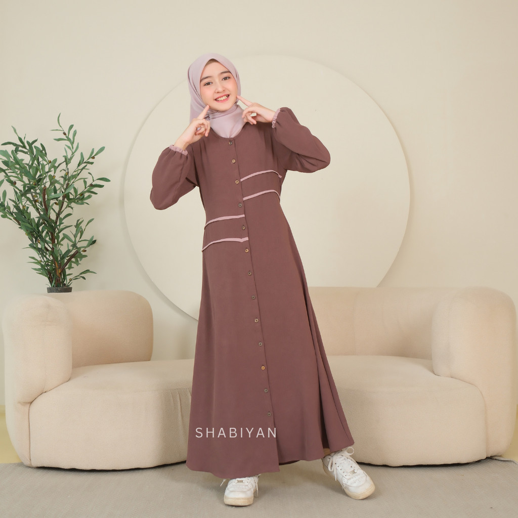 SHABIYAN-398 Gamis สําหรับโรงเรียนขึ้นเครื่อง กลาง และอิสลาม 6 ปี 13 ปี