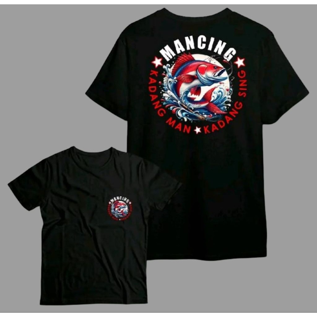 FISHING T-SHIRT Kdan Man Kang Man Sing Mens Shirt Fish Motif