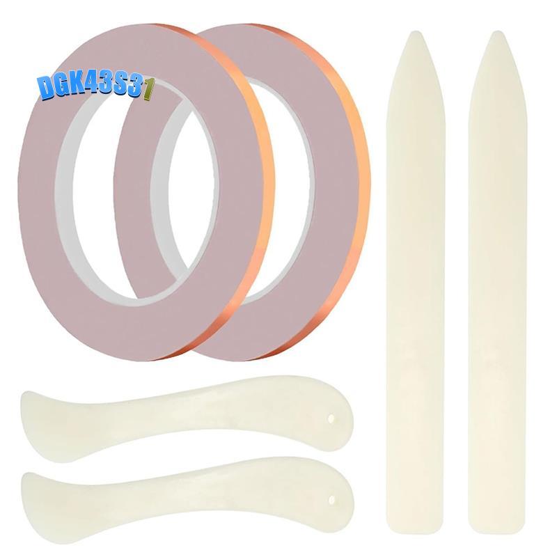 dgk43s312 Rolls(36 Yards) เทปฟอยล์ทองแดงด้านหลังทองแดงสําหรับการทํากระจกสีและงานฝีมือ DIY,อุปกรณ์ย้อ