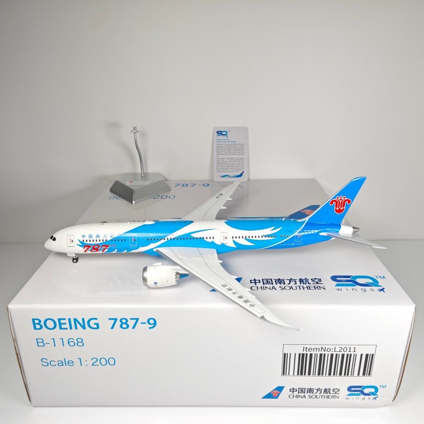 Ready Stock Sale - SQ Wings L2011 1: 200 South China Airlines B787-9 B-1168 Red Letter 787 Alloy