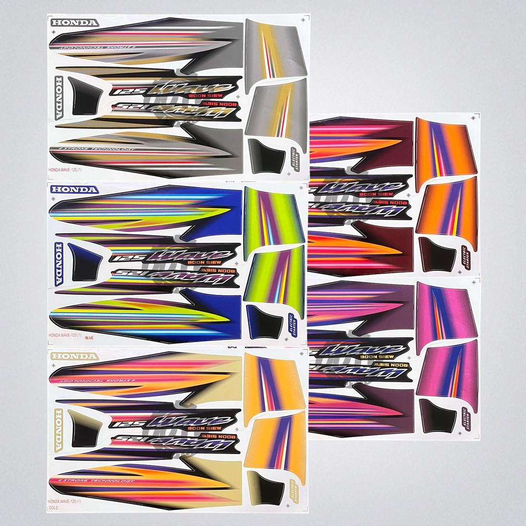 Honda Wave 125 (1) Motor Stiker Body Cover Sticker Stripe Automotive Motorcycle