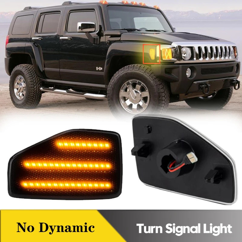 2 ชิ้น Canbus LED กันชน Fender ด้านข้างไฟเลี้ยวไฟสัญญาณสําหรับ Hummer H3 2006-2010 H3T 2009-2010 39s