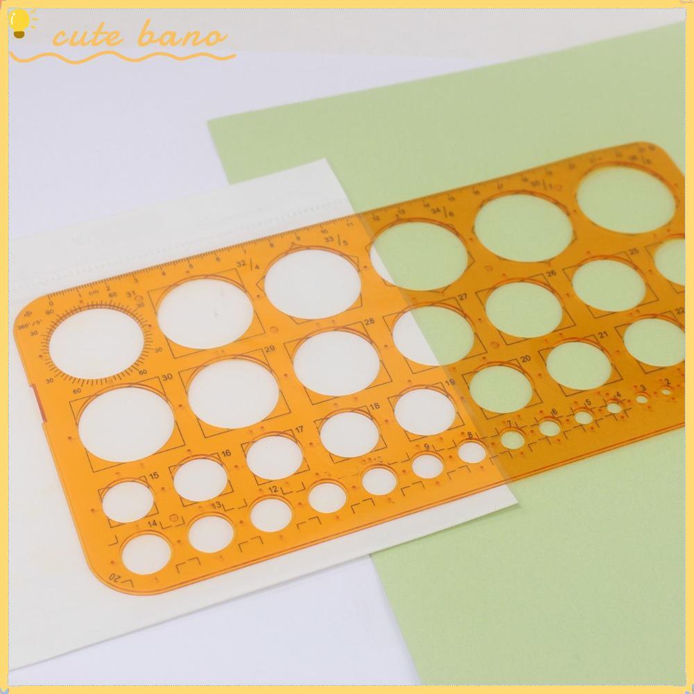 BANO Draw A Circle Template Ruler ไม้บรรทัดแม่แบบการวาดภาพไม้บรรทัดพิเศษสําหรับการวาดภาพไม้บรรทัดแม่
