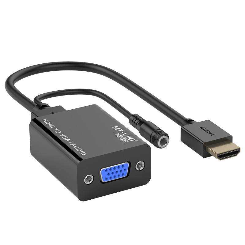 สายเคเบิล hdmi เป็น vga แรงบิดพร้อมอินเทอร์เฟซเสียงแล็ปท็อปโปรเจคเตอร์อะแดปเตอร์แปลง htmi