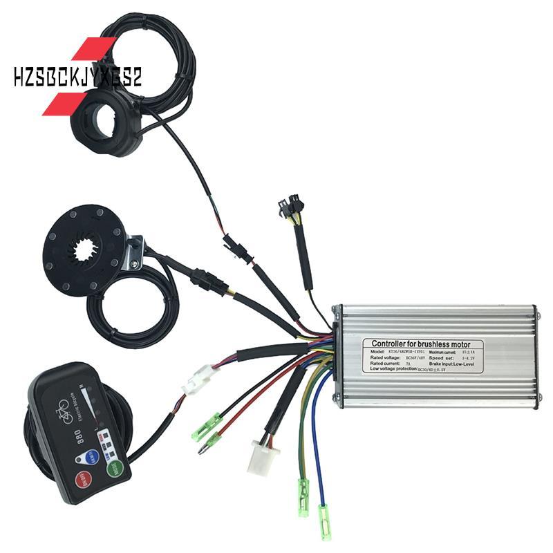 ควบคุมจักรยานไฟฟ้าแบบ sine wave 250W 15A V/48V พร้อมจอแสดงผล KT LED880 และคันเร่ง-thumb เซนเซอร์