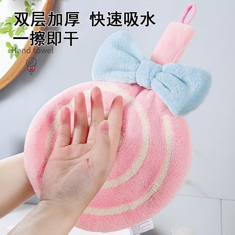 Cute children's small towel square hanging towel kitchen towel20251017
