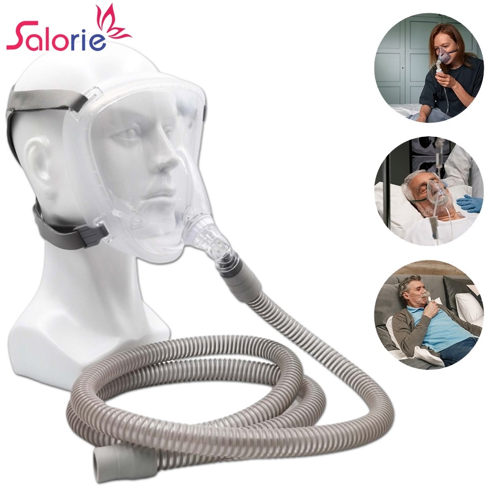 Salorie CPAP หน้ากากซิลิโคน แบบเต็มหน้า สําหรับช่วยในการนอนกรน ช่วยในการนอนหลับ