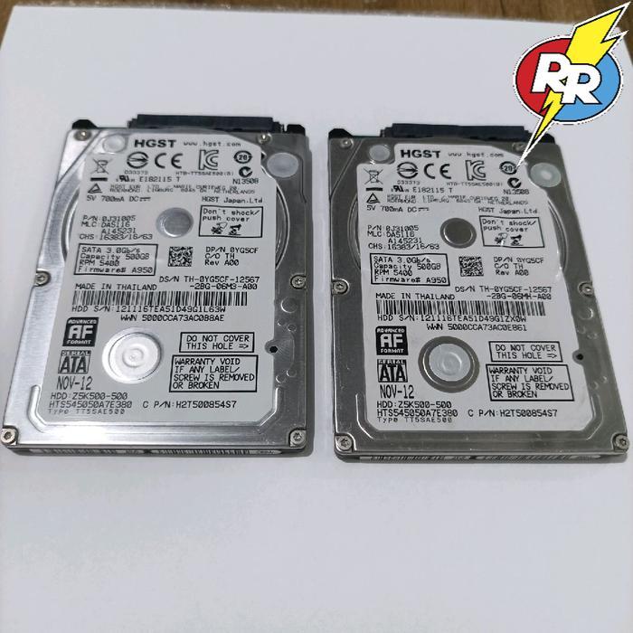 Hdd Hard Disk แล็ปท็อปภายใน 500 GB ยี่ห้อ HGST Slim รุ่น Thin