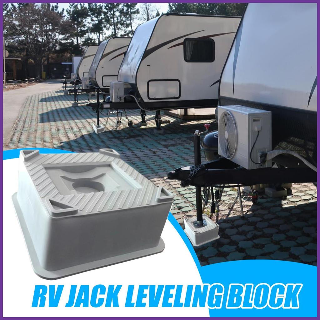 RV Leveling Blocks Jack Stabilizer Stands Blocks Heavy Duty Jack Pads Sturdy RV Stabilizer Blocks สํ