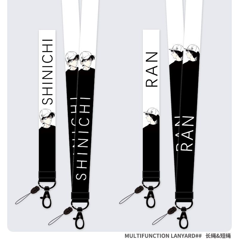 2025 คู่สไตล์ใหม่เชือกเส้นเล็กโทรศัพท์มือถือ Conan Xiaolan แขวนคอสายคล้องคอสร้างสรรค์สั้นสายคล้องมือ