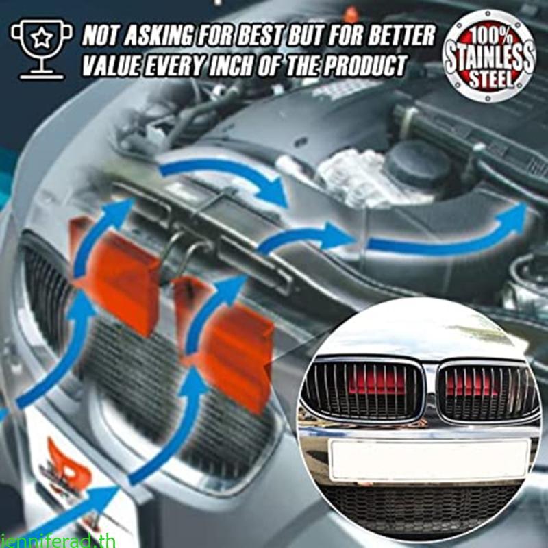 Jenniferad Dynamic Air Flow Intake-Scoop สีดําสีแดงสีเหลืองสีฟ้าสําหรับ E90 91 E92 E93 E84 2 ชิ้น