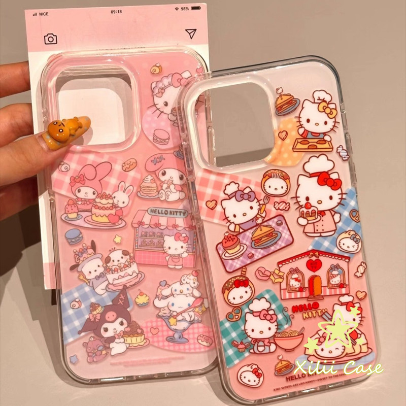 เคสไอโฟน13 สำหรับIPhone 15 17 air 16 11 14 12 13 Pro Max 7 8 15 16 Plusสวัสดีคิตตี้เมโลดี้คุโรมิโป chacco กรณี IMD ใหม่