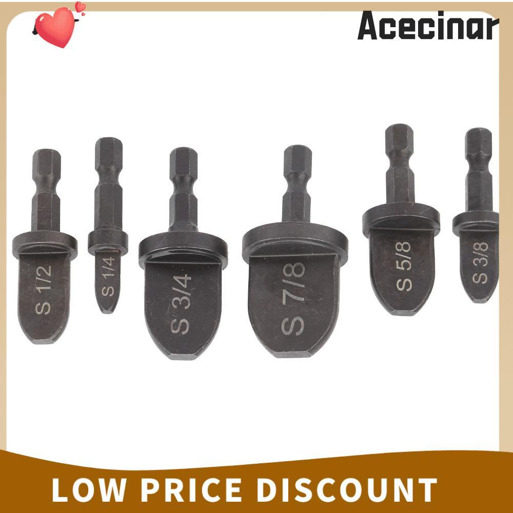 ACECINAR 6 PCS HVAC Swaging เครื่องมือ,ท่อทองแดงอ่อน 1/4 นิ้ว Hex Shank ท่อทองแดง Expander,แบริ่งวัส