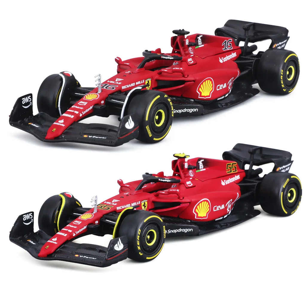 Bburago 1:43 2025 F1 Scuderia Ferrari Sf24 Sf23 F1-75 #16 เลอเลอร์ #55 Sainz โมเดลรถอัลลอย โมเดลรถเห