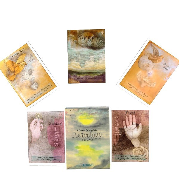 ใหม่ Heavenly Bodies Astrology Celestial Constellation Oracle Card เกมกระดานการ์ด