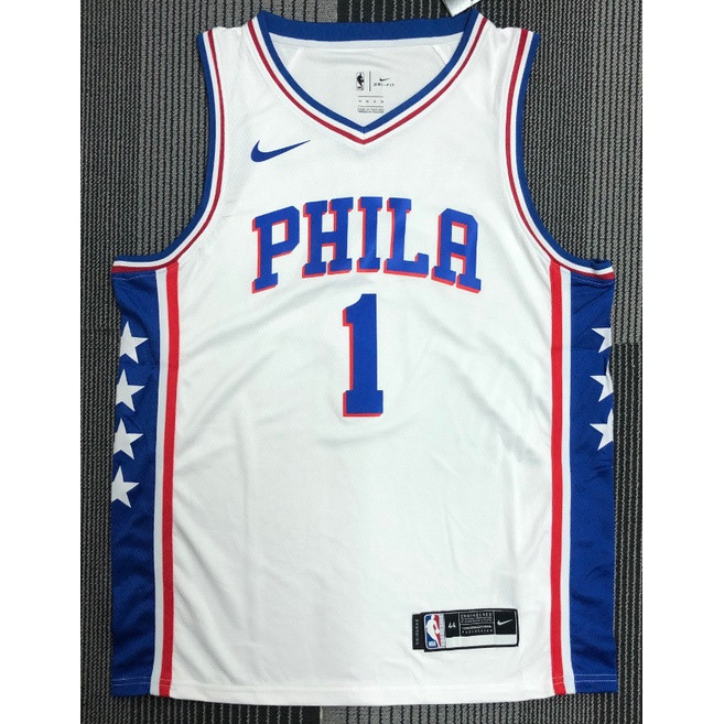 เสื้อPhiladelphia 76ers Jersey สีขาว