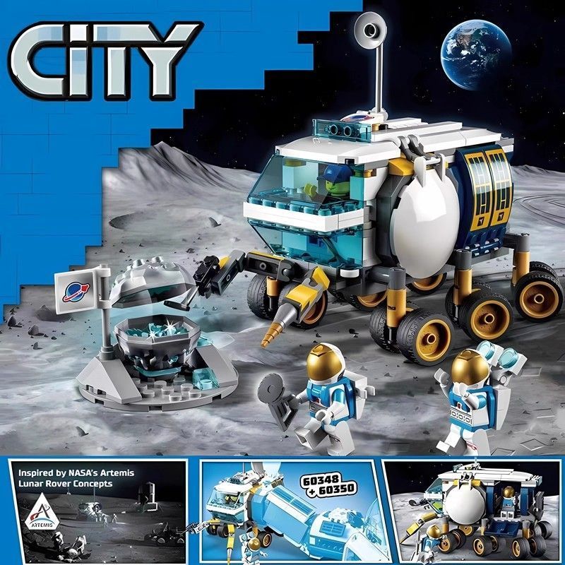 ใช้งานร่วมกับเลโก้บล็อกตัวต่อเมืองซีรีส์ 60348 สิงหาคมการตรวจจับรถรุ่นเด็กประกอบของเล่นเด็กเพื่อการศ