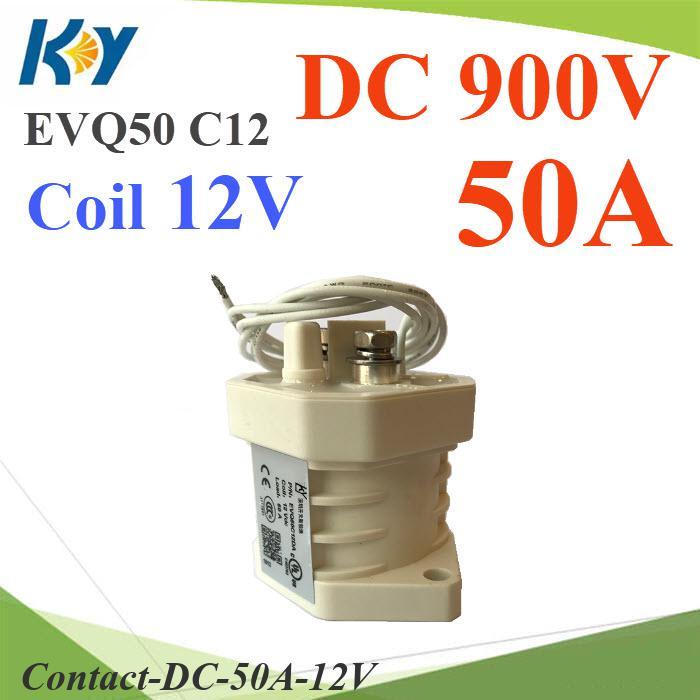 50A อุปกรณ์ ตัดวจรไฟฟ้า DC รองรับกระแส 900V คอยล์สั่งงาน 12V
