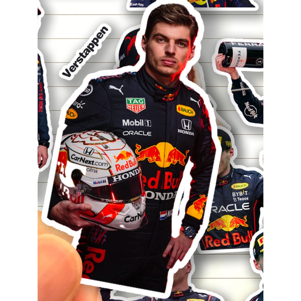 Max Vista Pan Sticker HD Waterproof Red Bull Team F1 Racer Verstappen Merchandise Sticker