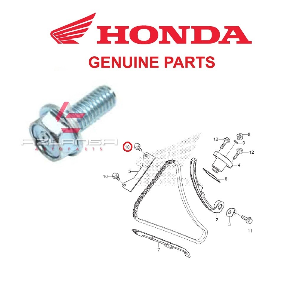 โบลต์หน้าแปลน 6x14 ( 95701-06014-00 ) RS150R V1 V2 V3, RS-X V1 V2, CBR150R, ADV 150 💯 อะไหล่