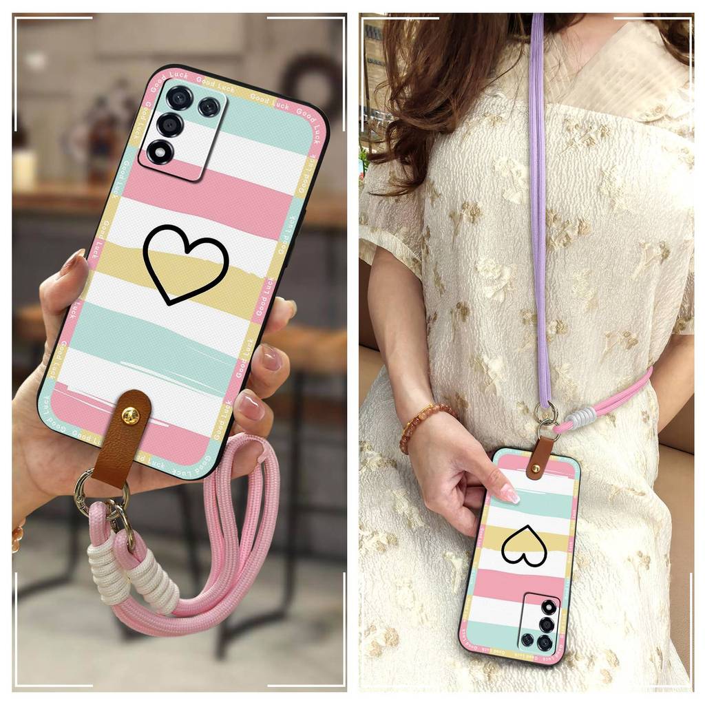 TPU ป้องกันเคสโทรศัพท์สําหรับ OPPO K9S/Realme Q3S/Q3T/K10 Vitality Edition Crossbody กันน้ํานุ่มกรณี