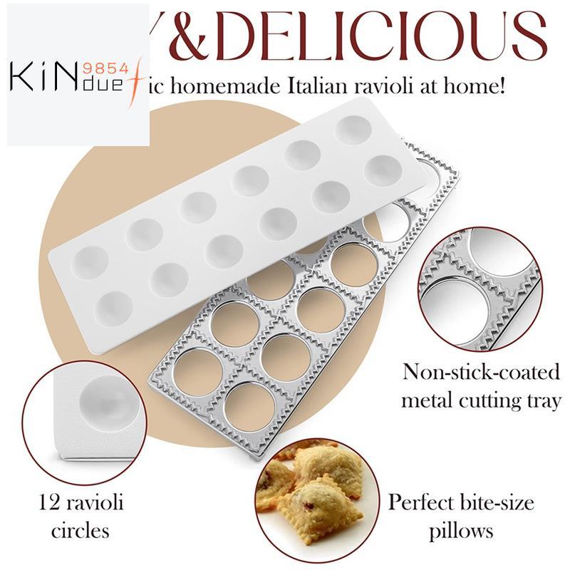 Ravioli Maker แม่พิมพ์ Potsticker เนื้อ Dumpling Maker, Ravioli แสตมป์พาสต้าชุดทําพาสต้าเครื่องมือ