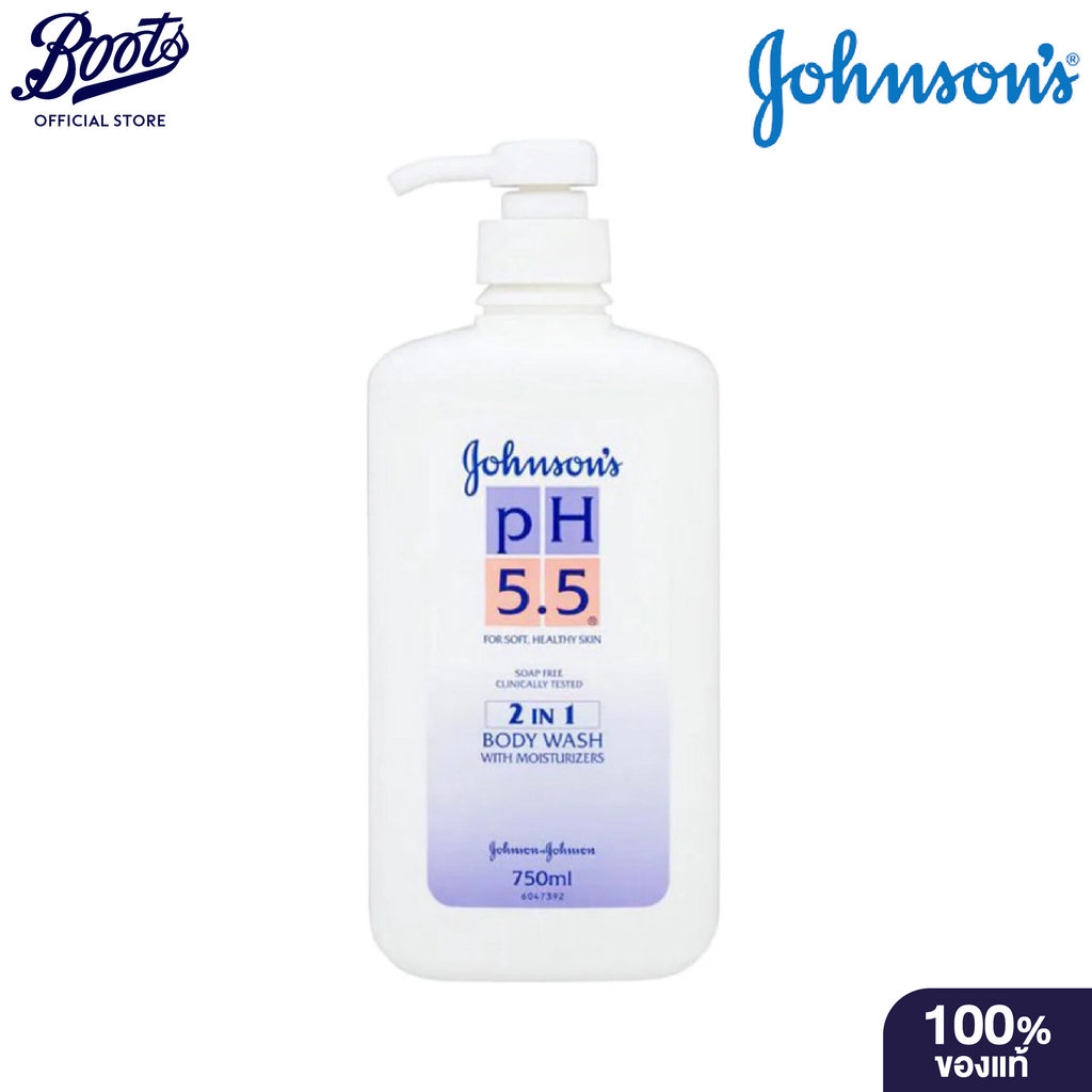 Johnsons pH 5.5 Body Wash จอห์นสัน ครีมอาบน้ำ 750ml (Almond Oil/Honey/pH 5.5)