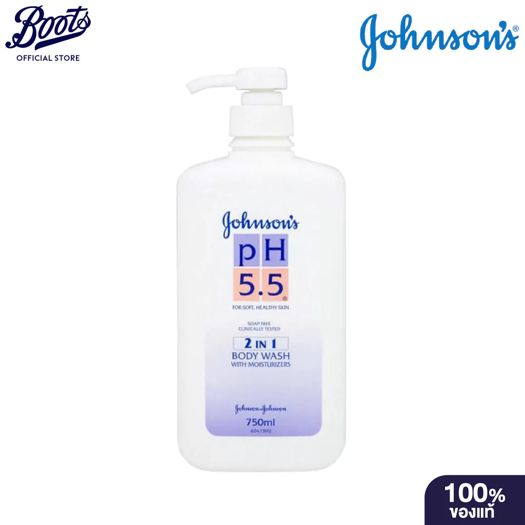 Johnson's pH 5.5 2-in-1 Body Wash with Moisturizer 750 mL จอห์นสัน ครีมอาบน้ำ