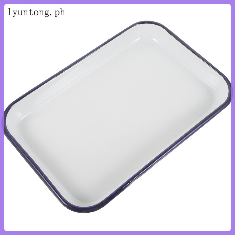 Bake Pan Likeเสิร์ฟเบเกอรี่จานสีขาวเคลือบกระทะสําหรับเตาอบ 31.00X21.00X3.00CM lyuntong
