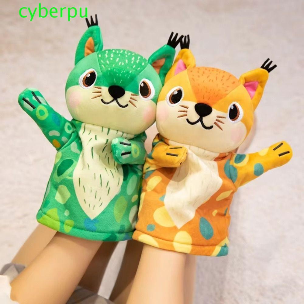 CYBERPULLSE ตุ๊กตาสัตว์, Squirrel Storytelling ตุ๊กตากระรอกของเล่น, Kawaii Movable ปากนุ่มจําลองมือ 