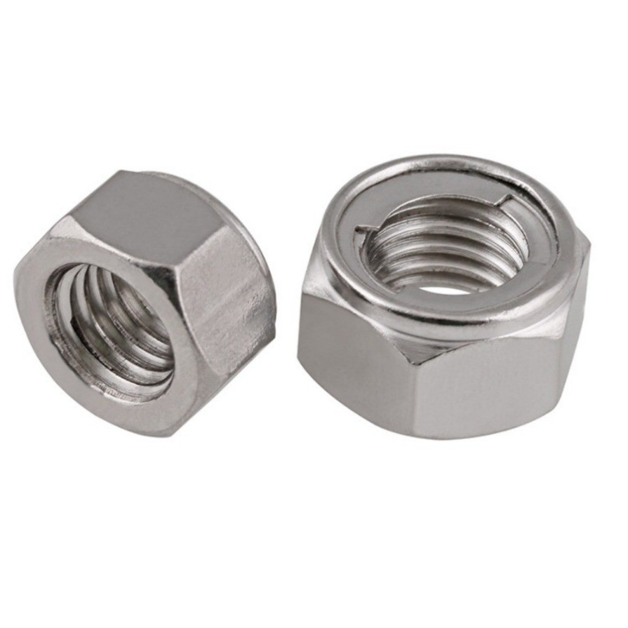 น็อตล็อคตัวเองสแตนเลส304 หกเหลี่ยม ใช้น็อตกันคลายโลหะ งานเครื่องจักร งานรถยนต์ กันสั่นสะเทือนสูง กันหลุดแน่นอน- M3/M4/M5-M30-ZHX-LB-1-MB - รูปที่ 3