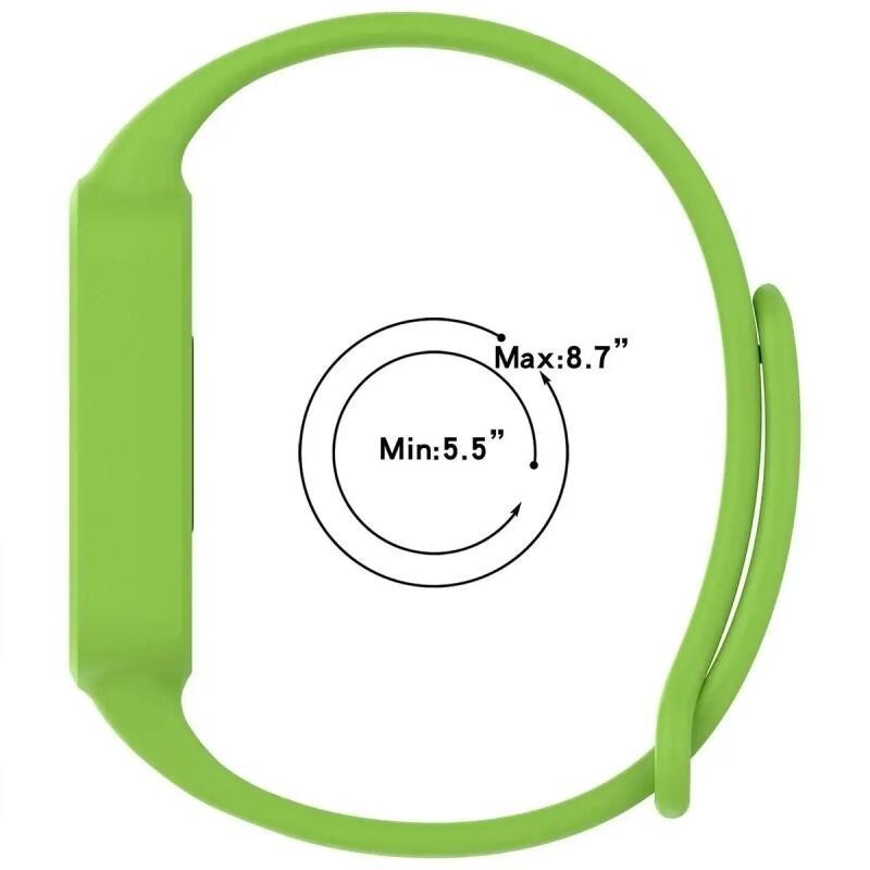 สายรัดซิลิโคนอ่อน for Xiaomi Smart Band 9 Active / Redmi Band 3 สร้อยข้อมือวงปรับได้โดยไม่มีฟิล์มปกป้องกันกระแทกหน้าจอ - รูปที่ 7