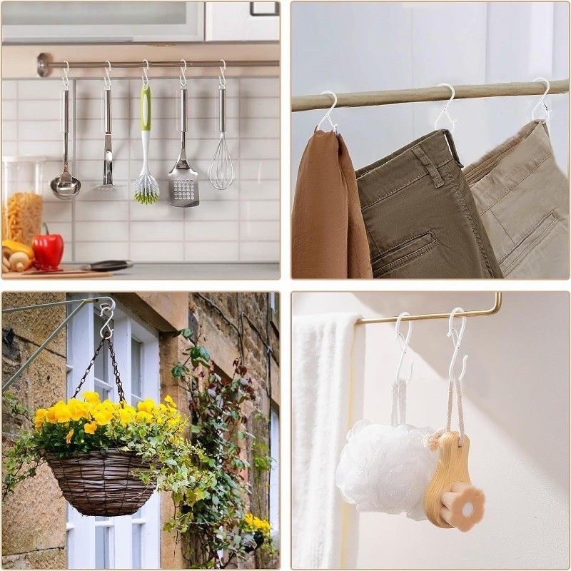 3/5/10ชิ้น กันลม โลหะ ส ตะขอ-ตะขอสําหรับงานหนักที่มีความปลอดภัยหัวเข็มขัด-ตู้เสื้อผ้า/ห้องครัว/ห้องน้ําจัด - รูปที่ 3