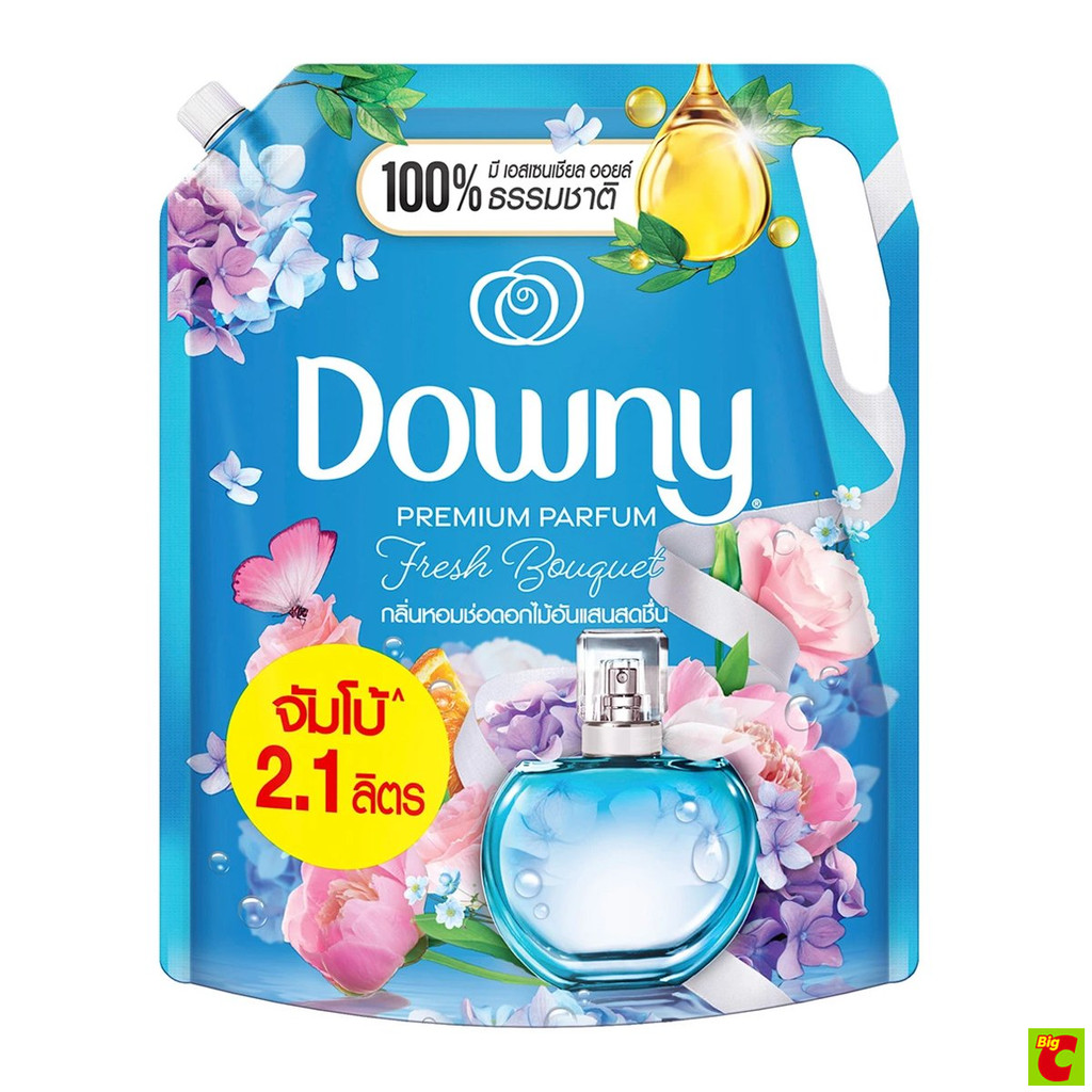 ดาวน์นี่ พรีเมียม เพอร์ฟูม ผลิตภัณฑ์ปรับผ้านุ่ม สูตรเข้มข้นพิเศษ กลิ่นหอมช่อดอกไม้อันแสนสดชื่น 2.1 ล.