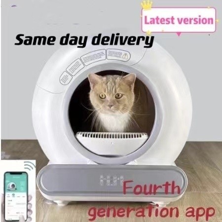 NEW PETKO 65L Automatic Smart Cat Litter Box English App Smart Cat Litter Box Automatic Cleaning Toi