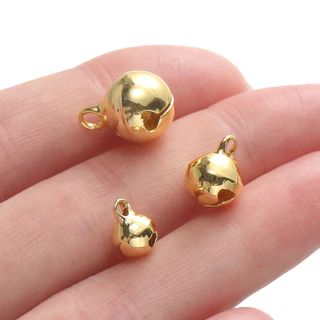 5ชิ้น 6-10mm กระดิ่งพรีเมียม สีไม่ลอก เสียงดัง สําหรับ DIY พวงกุญแจ ปลอกคอสัตว์เลี้ยง