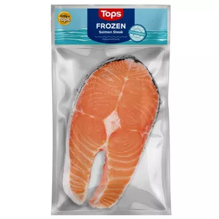 ท็อปส์เนื้อแซลมอนสเต็กแช่แข็ง 150กรัม Tops Frozen Salmon Steak 150g. [หมายเลขบาร์โค้ด 8853474080366 ]