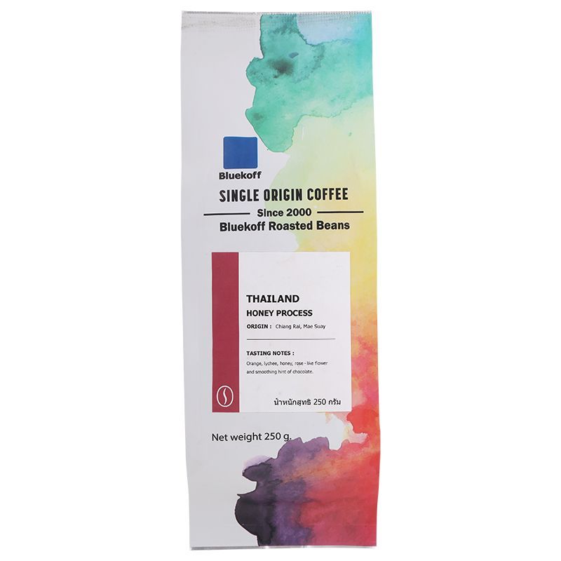 บลูคอฟกาแฟคั่วเมล็ดฮันนี่โพรเซสอราบิก้า 250ก Bluekoff Roasted Coffee Beans Honey Process Arabica 250g [8859061200087 ]