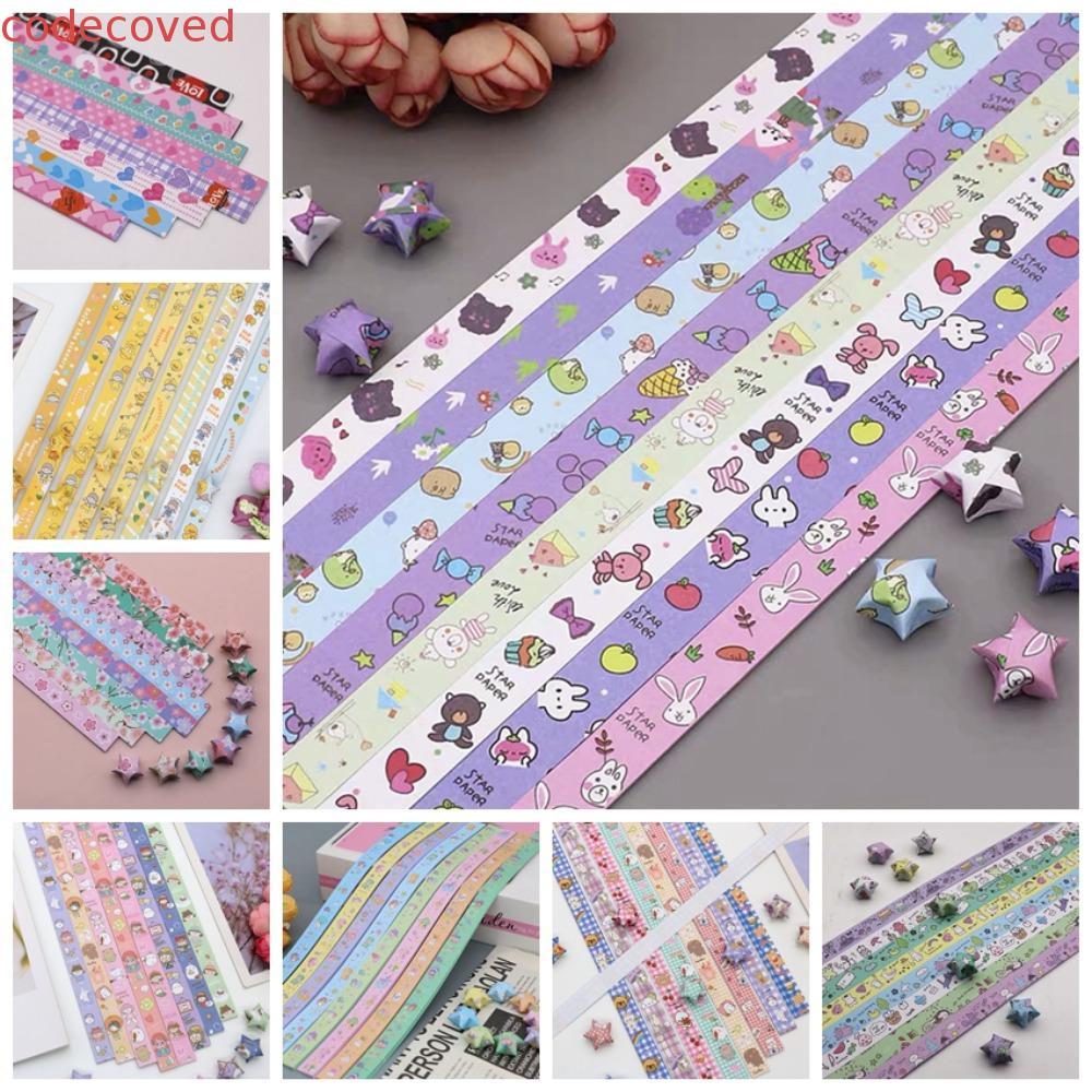 CODECOVED Origami Stars Paper, Star Paper Strips Handmade Star Folding Paper, Kawaii Delicacy Craft 