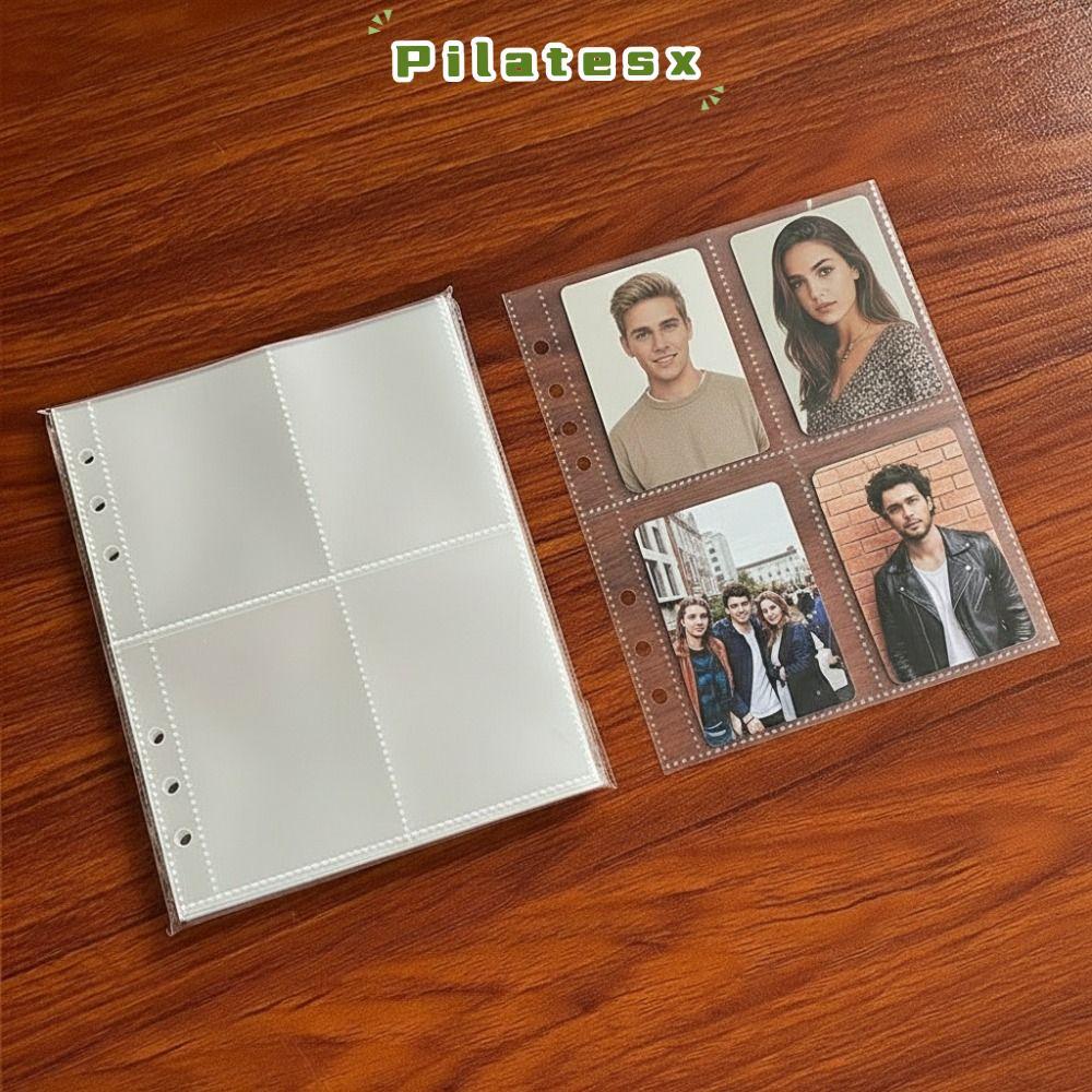 PILATESX ปลอกกระเป๋าหลายตัว, แผ่น Binder Photocard โปร่งใส A5, ที่ใส่ Photocard ฟรีกรด PP