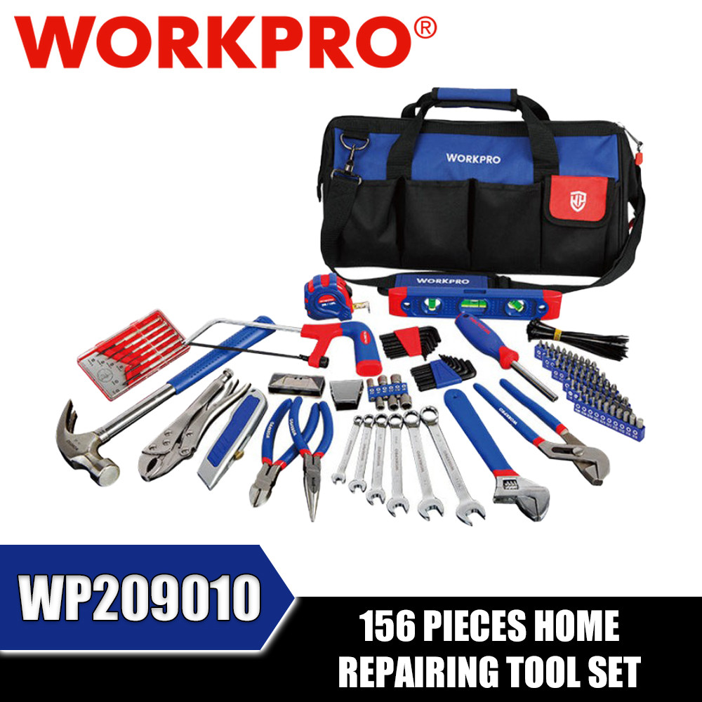 Workpro WP209010 ชุดเครื่องมือซ่อมแซมบ้าน 156 ชิ้น